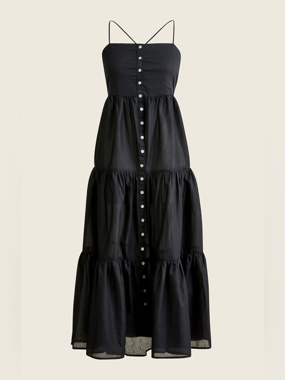 J.Crew Cotton Voile Tiered Maxi Dress
Size Medium
